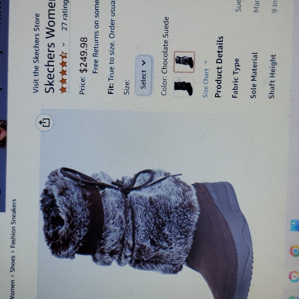 Skechers Brown Winter Boots. Sz.6 - Picture 11 of 12